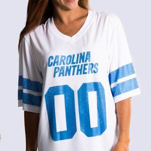 NFL Licensed White Tunic Crystal Pullover Jersey--Carolina Panthers